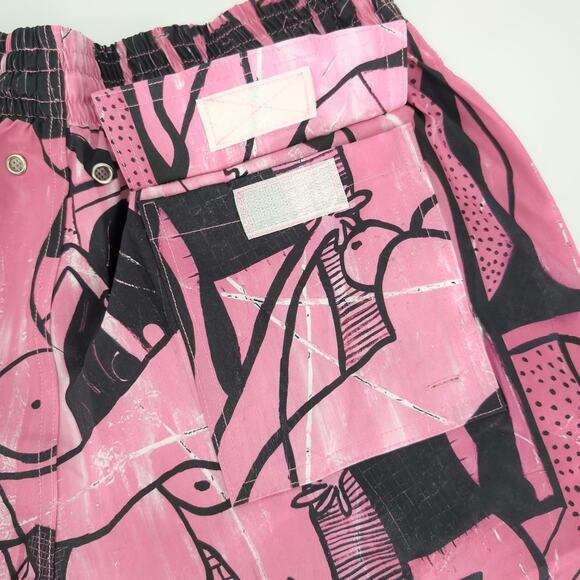 Swiminista Beach Activities Print Swim Trunk Mid-Length Board Shorts Size M NWT - Picture 12 of 15
